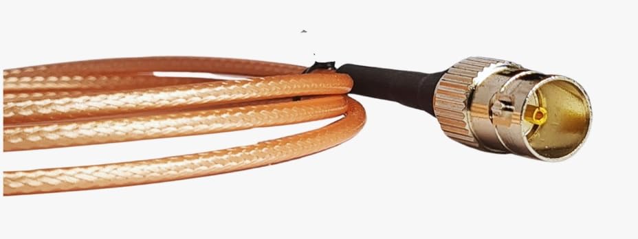 P PLUS BNC Female Cable (Straight) To BNC Male (Straight) 75ohm With 4K Golden Coaxial Cable (RG316/RG179/174 60cm